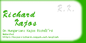 richard kajos business card